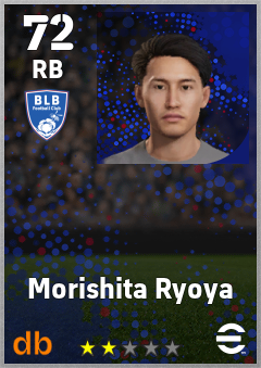 Morishita Ryoya — RB, OVR 72, MAX 72