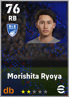 Morishita Ryoya — RB, OVR 76, MAX 76