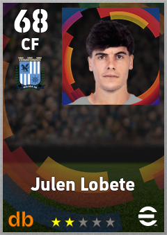 Julen Lobete — CF, OVR 68, MAX 68