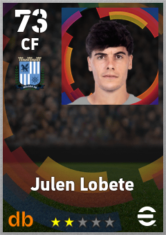 Julen Lobete — CF, OVR 73, MAX 73