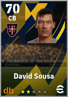 David Sousa — CB, OVR 70, MAX 70