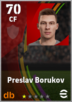 Preslav Borukov — CF, OVR 70, MAX 70