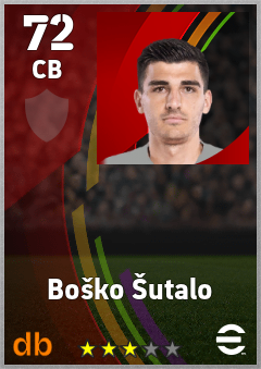 Boško Šutalo — CB, OVR 72, MAX 72