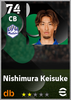 Nishimura Keisuke — CB, OVR 74, MAX 74