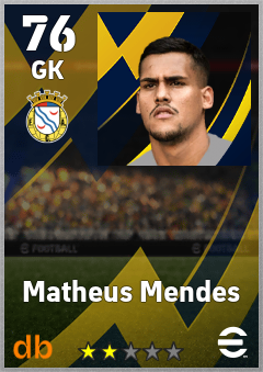 Matheus Mendes — GK, OVR 76, MAX 76