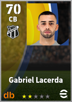 Gabriel Lacerda — CB, OVR 70, MAX 70