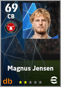 Magnus Jensen — CB, OVR 69, MAX 69