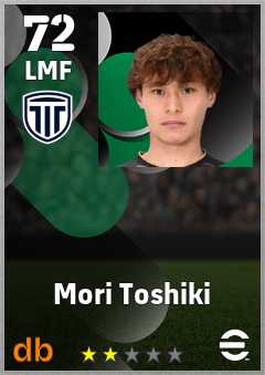 Mori Toshiki — LMF, OVR 72, MAX 72