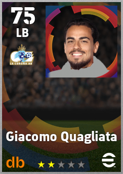 Giacomo Quagliata — LB, OVR 75, MAX 75