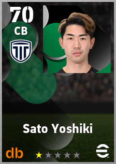 Sato Yoshiki — CB, OVR 70, MAX 70