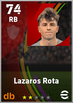 Lazaros Rota — RB, OVR 74, MAX 74