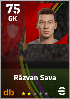 Răzvan Sava — GK, OVR 75, MAX 75