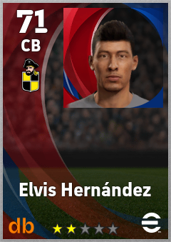 Elvis Hernández — CB, OVR 71, MAX 71