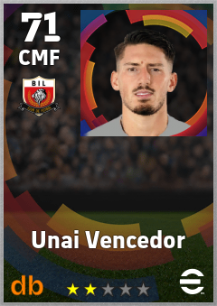 Unai Vencedor eFootball player card