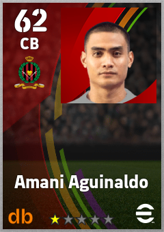 Amani Aguinaldo — CB, OVR 62, MAX 62