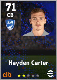 Hayden Carter — CB, OVR 71, MAX 71
