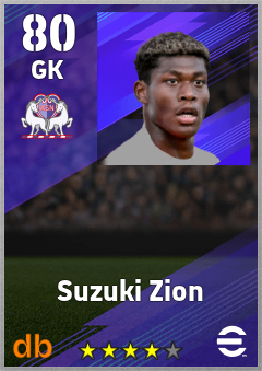 Suzuki Zion — GK, OVR 80, MAX 80