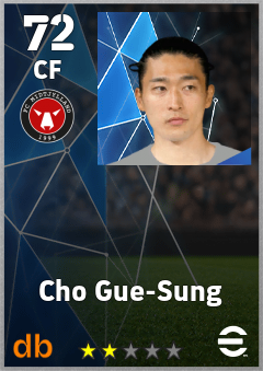 Cho Gue-Sung — CF, OVR 72, MAX 72