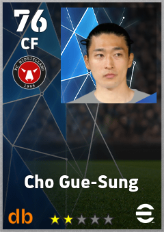 Cho Gue-Sung — CF, OVR 76, MAX 76