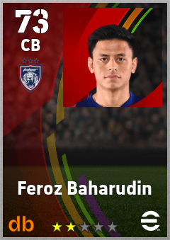 Feroz Baharudin — CB, OVR 73, MAX 73