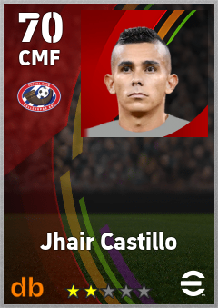 Jhair Castillo — CMF, OVR 70, MAX 70