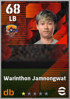 Warinthon Jamnongwat — LB, OVR 68, MAX 68