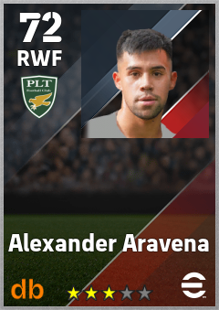 Alexander Aravena — RWF, OVR 72, MAX 72