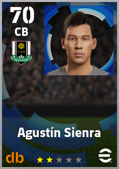 Agustín Sienra — CB, OVR 70, MAX 70