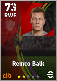 Remco Balk — RWF, OVR 73, MAX 73