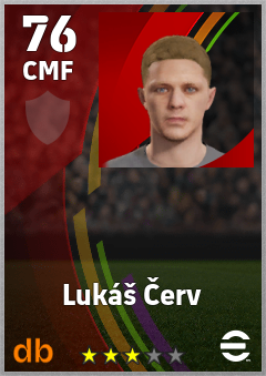 Lukáš Červ — CMF, OVR 76, MAX 76