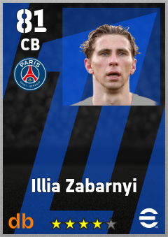 Illia Zabarnyi — CB, OVR 81, MAX 81