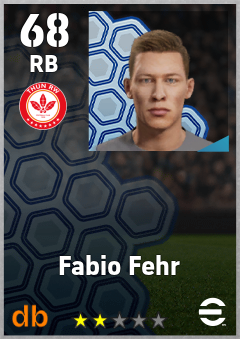 Fabio Fehr — RB, OVR 68, MAX 68