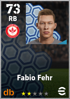 Fabio Fehr — RB, OVR 73, MAX 73