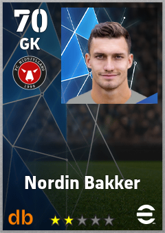 Nordin Bakker — GK, OVR 70, MAX 70