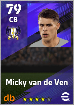 Micky van de Ven eFootball player card