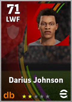 Darius Johnson eFootball player card