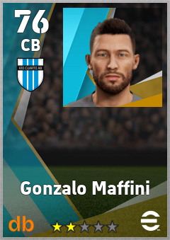 Gonzalo Maffini — CB, OVR 76, MAX 76