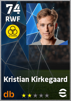Kristian Kirkegaard — RWF, OVR 74, MAX 74