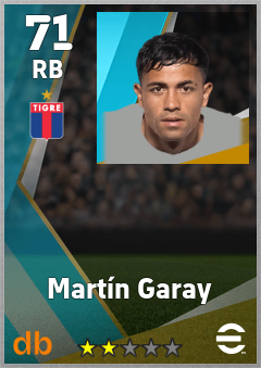 Martín Garay — RB, OVR 71, MAX 71