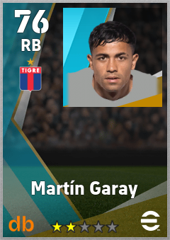 Martín Garay — RB, OVR 76, MAX 76