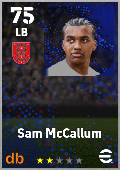 Sam McCallum — LB, OVR 75, MAX 75