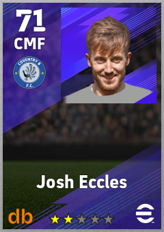 Josh Eccles — CMF, OVR 71, MAX 71