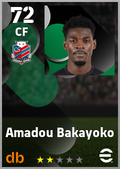 Amadou Bakayoko — CF, OVR 72, MAX 72