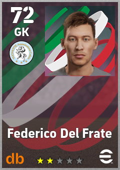Federico Del Frate — GK, OVR 72, MAX 72