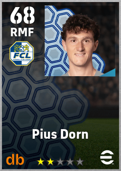 Pius Dorn — RMF, OVR 68, MAX 68