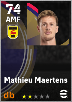Mathieu Maertens eFootball player card
