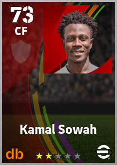 Kamal Sowah — CF, OVR 73, MAX 73