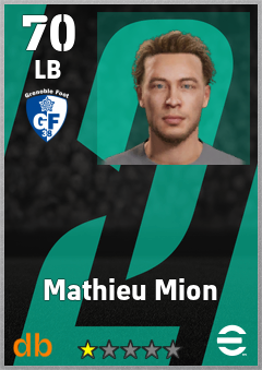 Mathieu Mion — LB, OVR 70, MAX 70