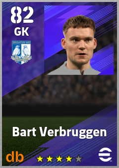 Bart Verbruggen — GK, OVR 82, MAX 82