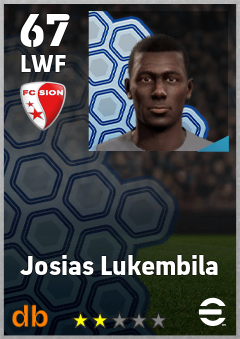 Josias Lukembila — LWF, OVR 67, MAX 67